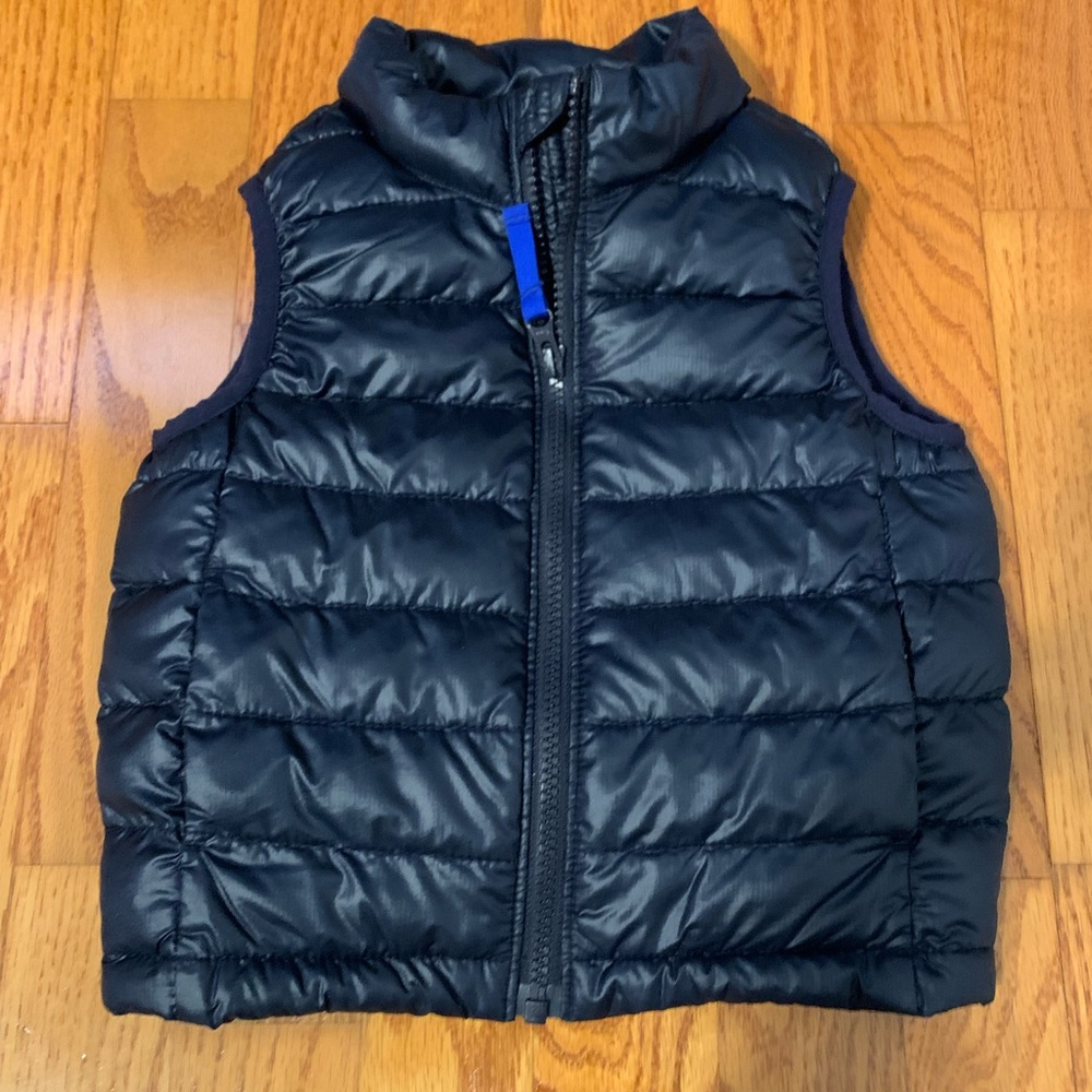 Primary Lightweight Puffer Vest Navy Blue Size 3